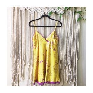 La SENZA Intimates & Sleepwear - La Senza Yellow & Purple Mini Floral Slip Dress La SENZA Intimates & Sleepwear - La Senza Yellow & Purple Mini Floral Slip Dress